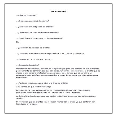 Cuestionario