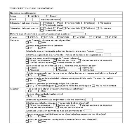 Cuestionario adicciones