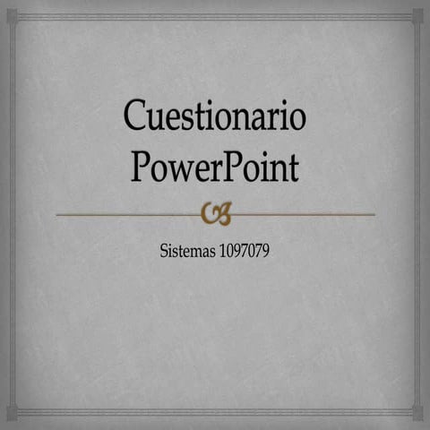 Cuestionario power point