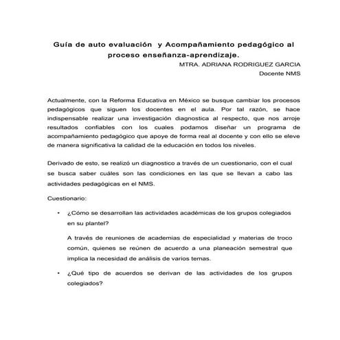 Cuestionario acompañamiento pedagogico