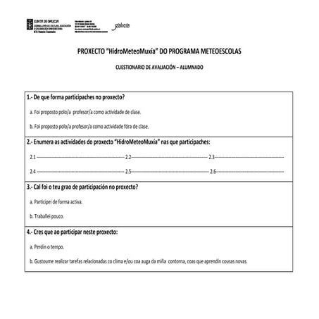 Cuestionario alumnado