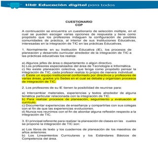 Cuestionario cop