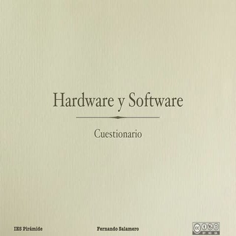 Cuestionario De Hardware Y Software