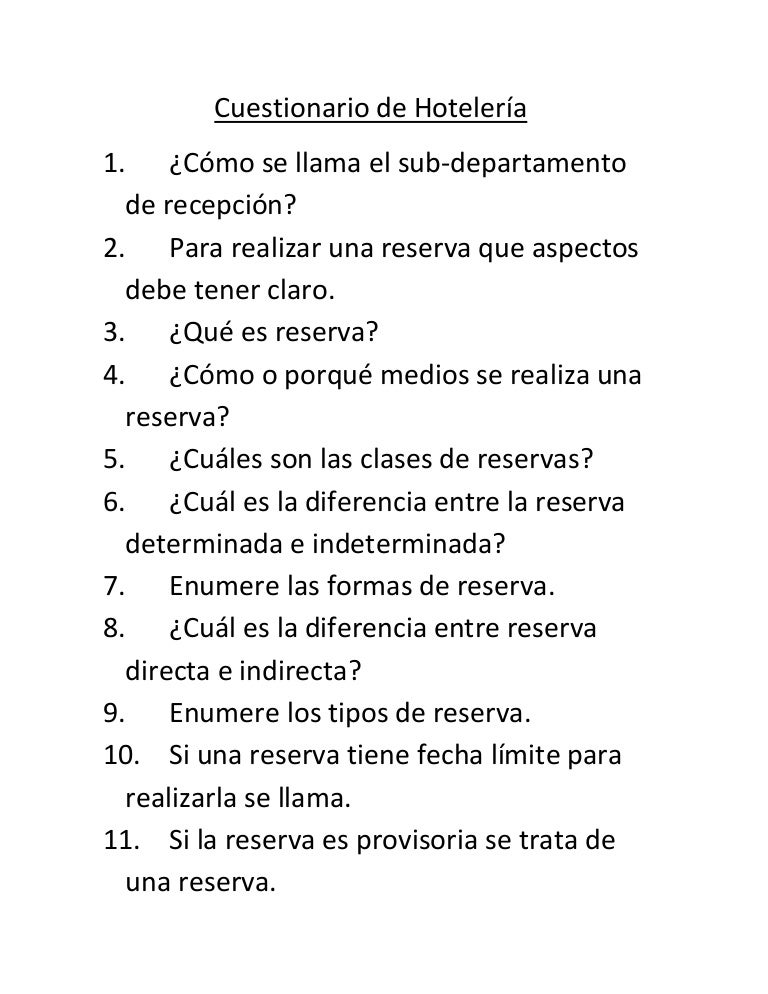 preguntas y respuestas entrevista de trabajo administrativo cuestionario de hoteler 237 a preguntas y respuestas entrevista de trabajo administrativo cuestionario de hoteler 237 a
