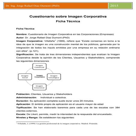 Cuestionario de imagen corporativa