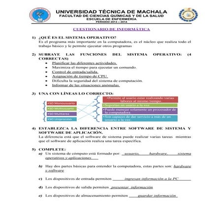 Cuestionario de informatica completo