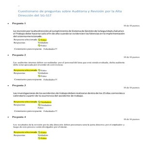 Cuestionario de preguntas sobre aud...