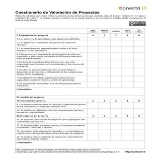 Cuestionario de valoracion de proye...