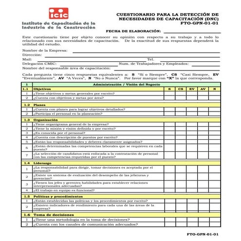 Cuestionario dnc word