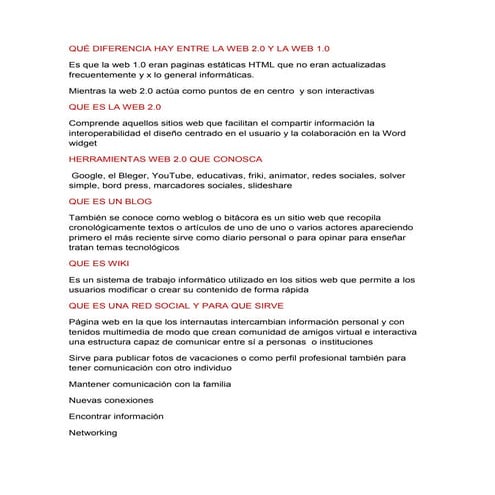 Cuestionario herramientas web 2.0