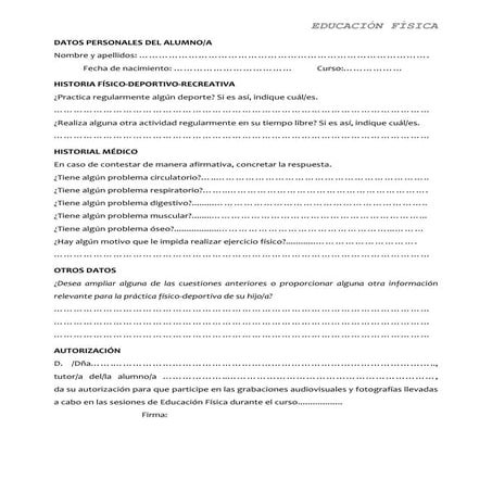 Cuestionario inicial EF