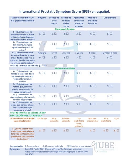 Cuestionario disfuncion erectil iief 5 español | PDF