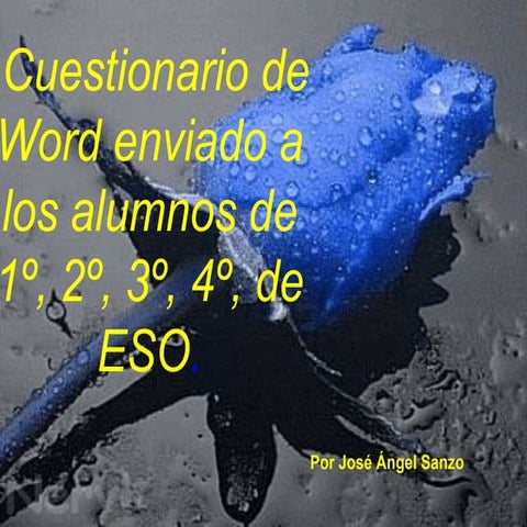 Cuestionario jose ángel