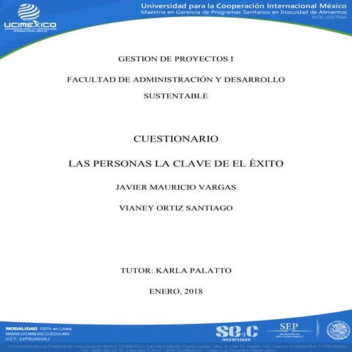 Cuestionario las personas la clave de el éxito