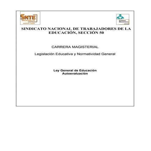 Cuestionario  ley general de educacion
