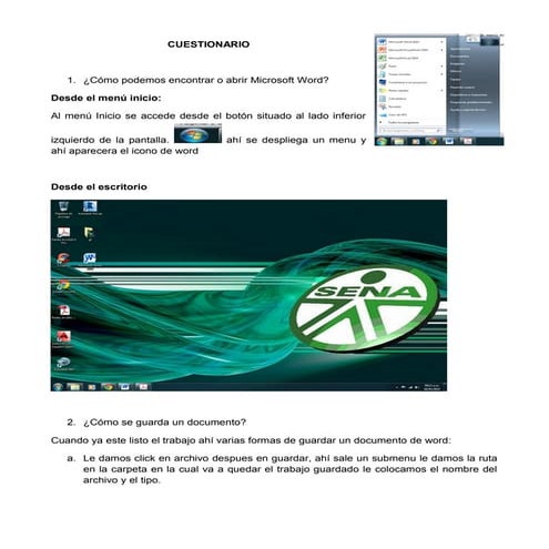 Cuestionario Microsoft Word