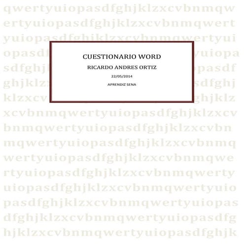 Cuestionario microsoftword...