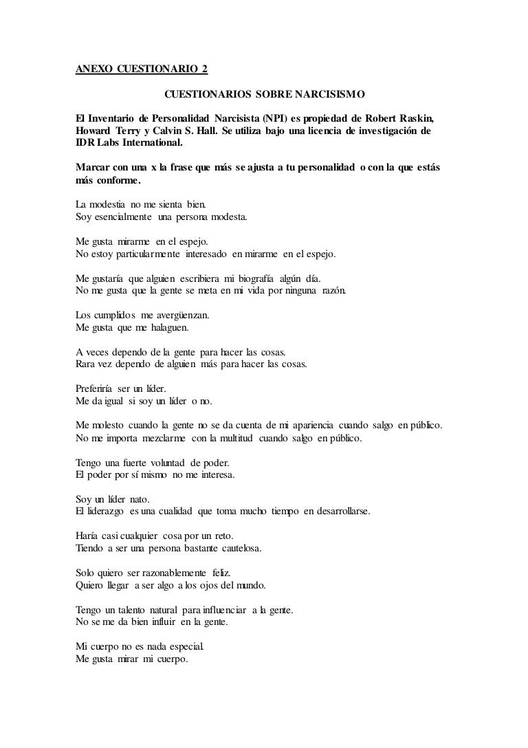 Cuando Te Deja En Paz Un Narcisista Cuestionario Narcisismo Redes Sociales original.docx