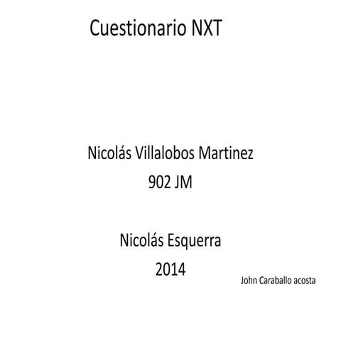 Cuestionario nxt