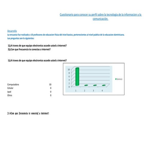 Cuestionario para conocer su perfil sobre la tecnologia de la informacion y l...