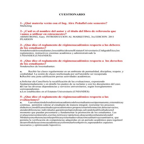 Cuestionario resuelto