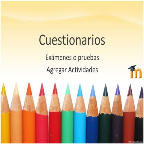 Cuestionario - Agregar actividades en Moodle