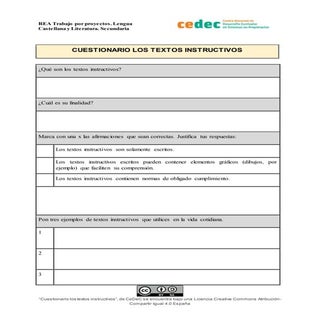 Cuestionario sobre los textos instr...