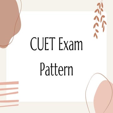 Cuet exam pattern | PDF
