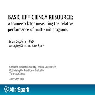Basic Efficiency Resource: A framew...