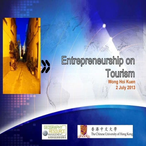 Entrepreneurship on Innovative Tourism