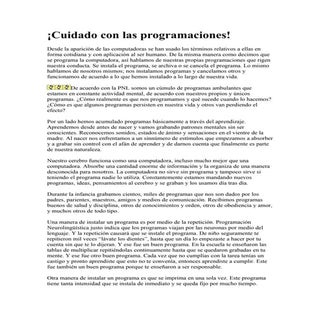 Cuidado con las programaciones