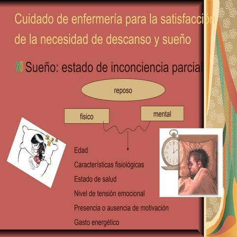 Cuidado de enfermería sueño descanso