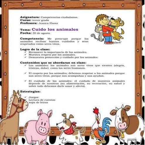 CUIDO A LOS ANIMALES