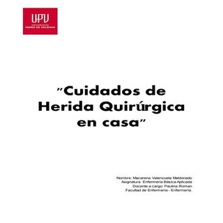 Cuidados de herida quirúrgica 