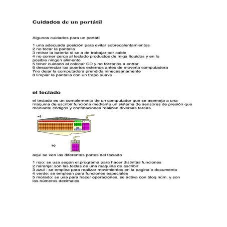 Cuidados de un portátil