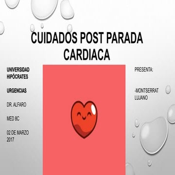 Cuidados post parada cardiaca