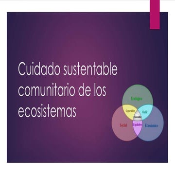 Cuidado sustentable comunitario de los ecosistemas | PPTX