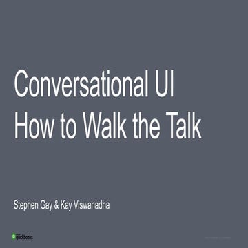Conversational UI: How to walk the talk