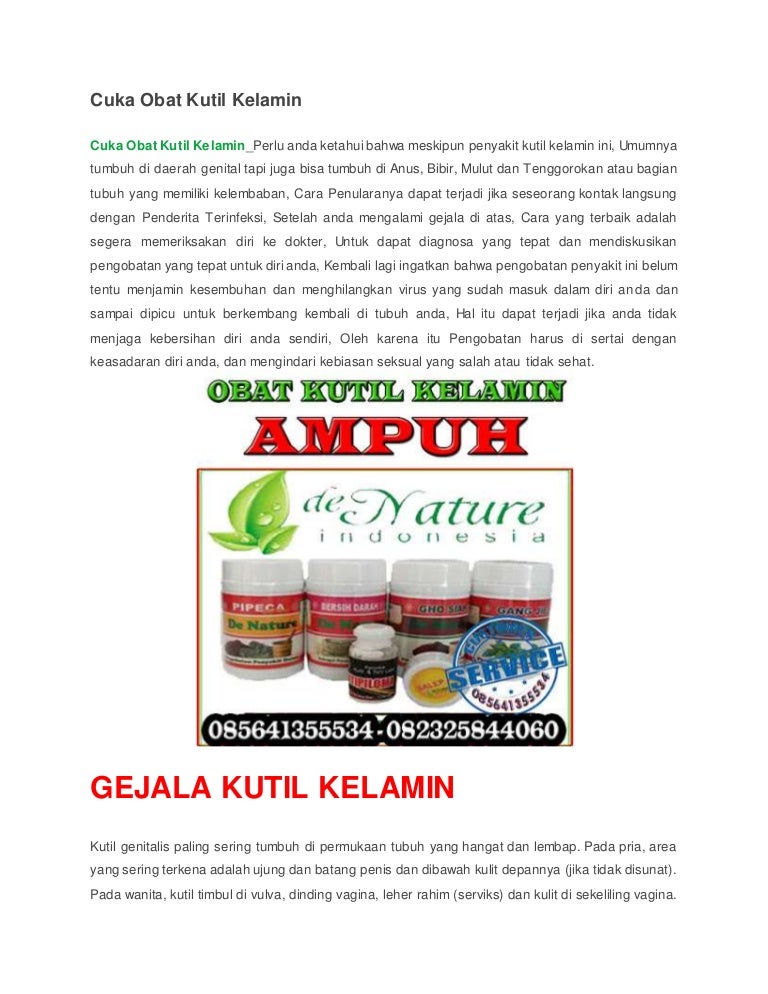 Cuka obat kutil kelamin