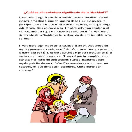 Cuál es el verdadero significado de la navidad | DOCX