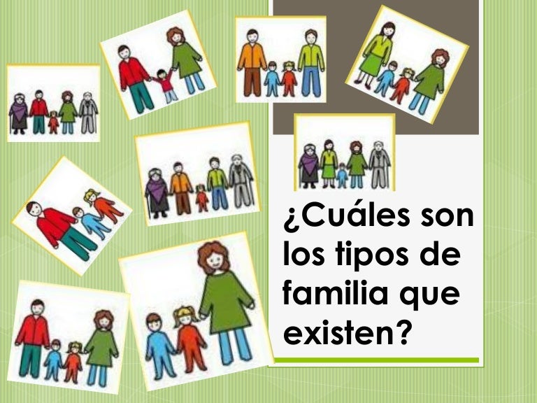 Cuáles son los tipos de familia que