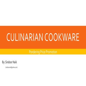Culinarian cookware
