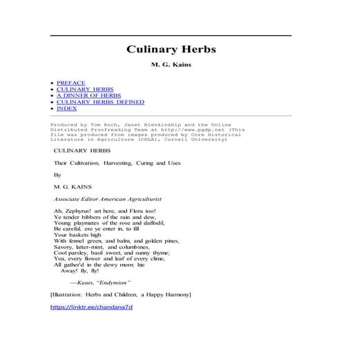 Culinary herbs | DOC
