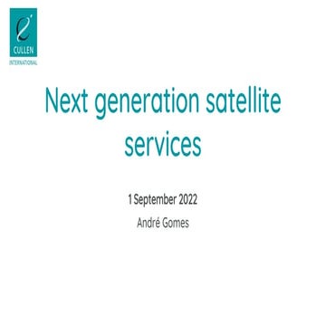 Next Generation Satellite Services Pdf