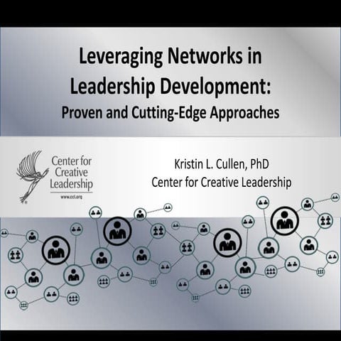 CISummit 2013: Kristin Cullen, Leveraging Networks in Leadership and Organiza...
