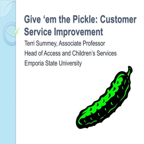 Culs 2009 Presentation Give Em The Pickle