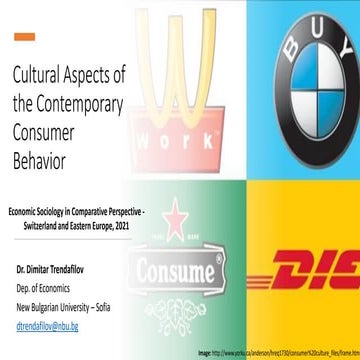 Cultural Aspects of the Contemporary Consumer Behavior