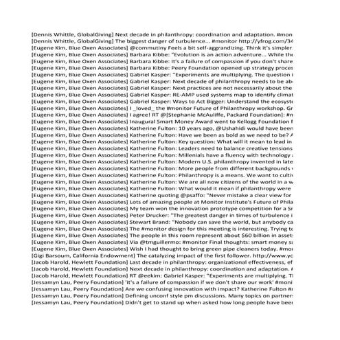 Cultivating Change   Twitter Backchannel