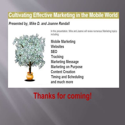 Cultivating Effective Marketing in the Mobile World