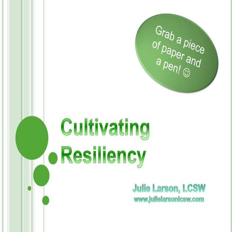 Let's Talk About It: Ovarian Cancer - Cultivating Resilience